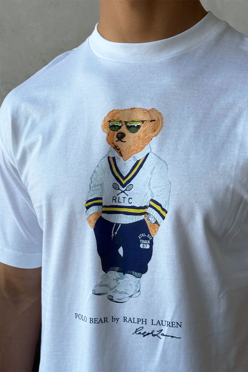 Polo Ralph Lauren Мужская белая футболка "Bear"