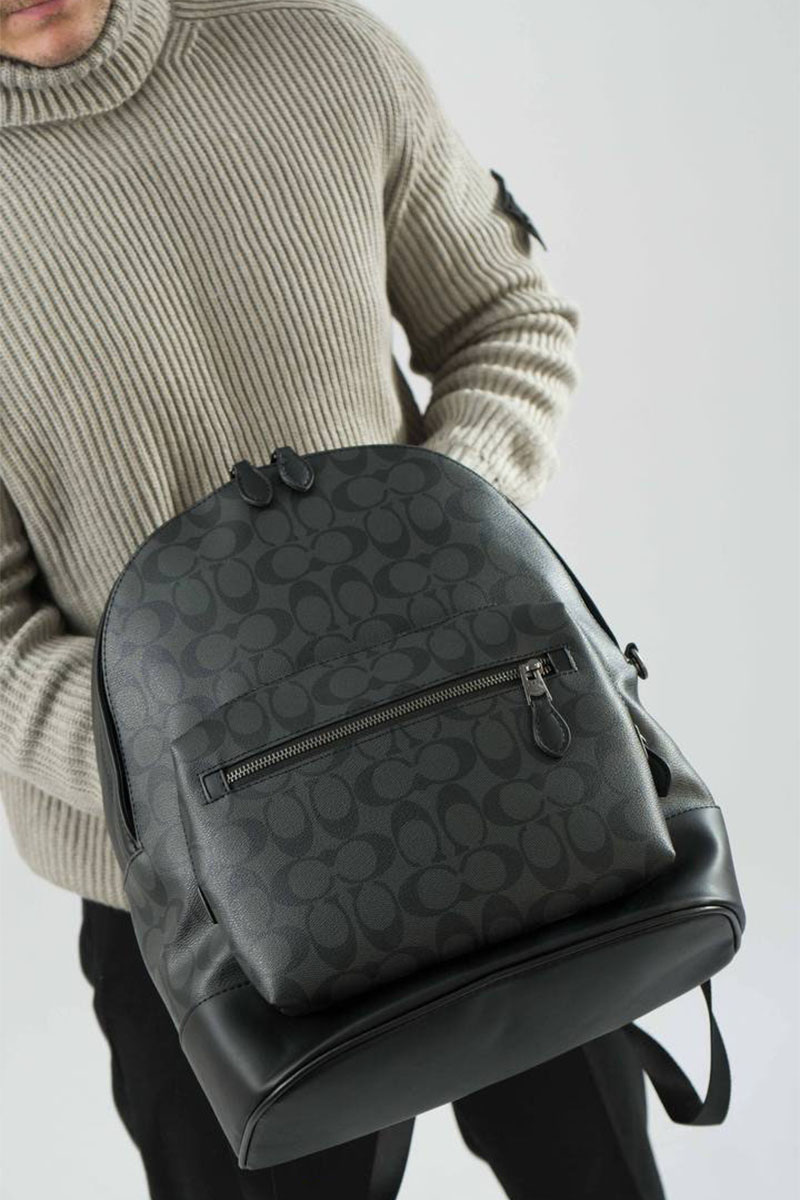 Coach Кожаный рюкзак Coach monogram 40x30 см