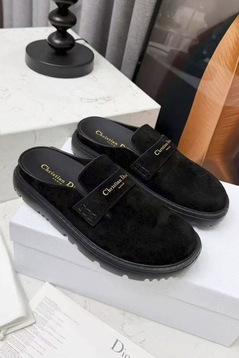 Dior Женские замшевые мюли Boy