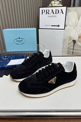 Женские замшевые кроссовки Premium - Black