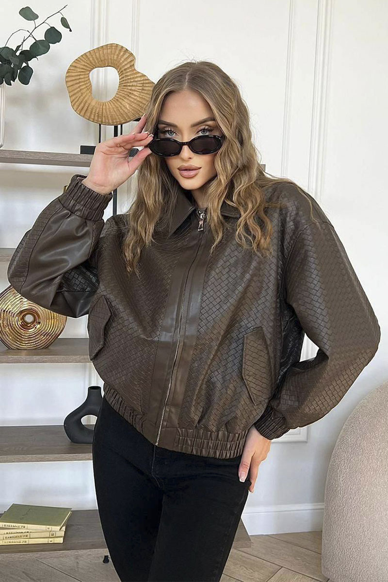 Bottega Veneta Женская куртка из эко кожи 