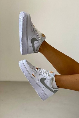 Кроссовки AF1 Mini Swoosh - Grey / Gold