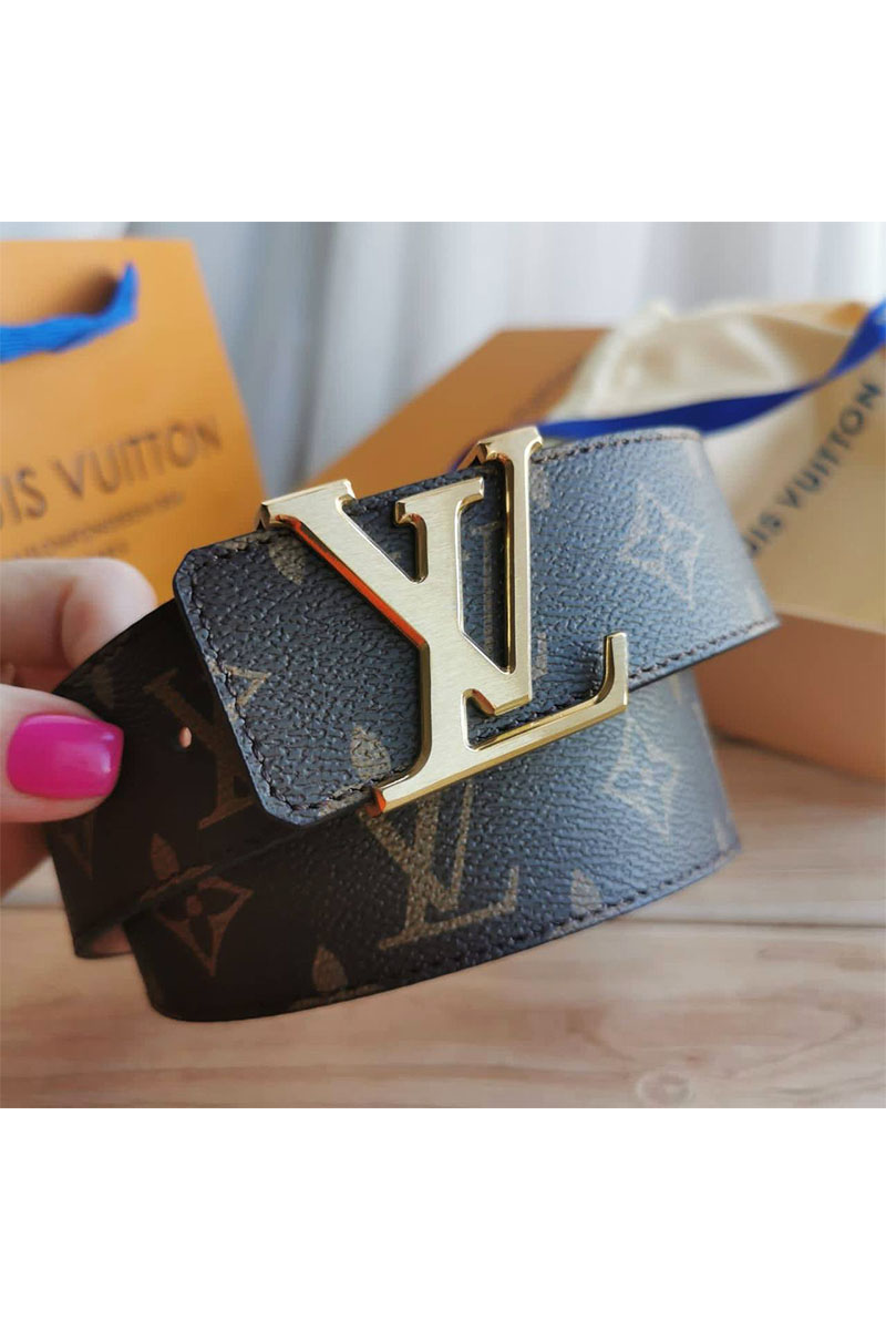 Lоuis Vuittоn Кожаный ремень Initiales Monogram (длина 90 / 95 / 100 см)