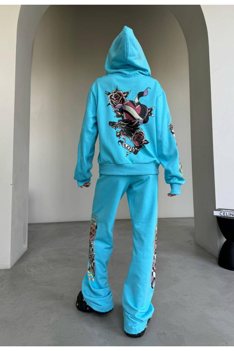 Balenciaga Голубой женский костюм 