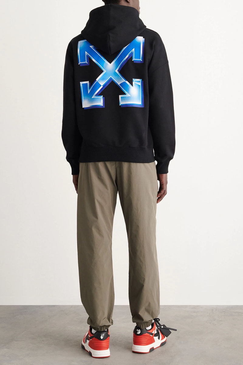 Off-White Чёрное худи Metal Arrow logo-print
