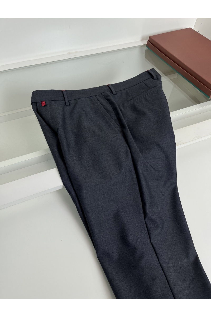 Kiton Мужские серые брюки premium