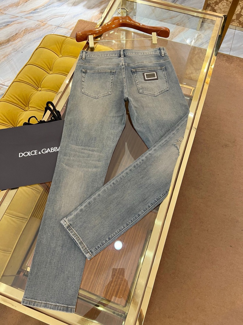Dоlсе & Gаbbаnа Мужские синие джинсы slim fit Premium