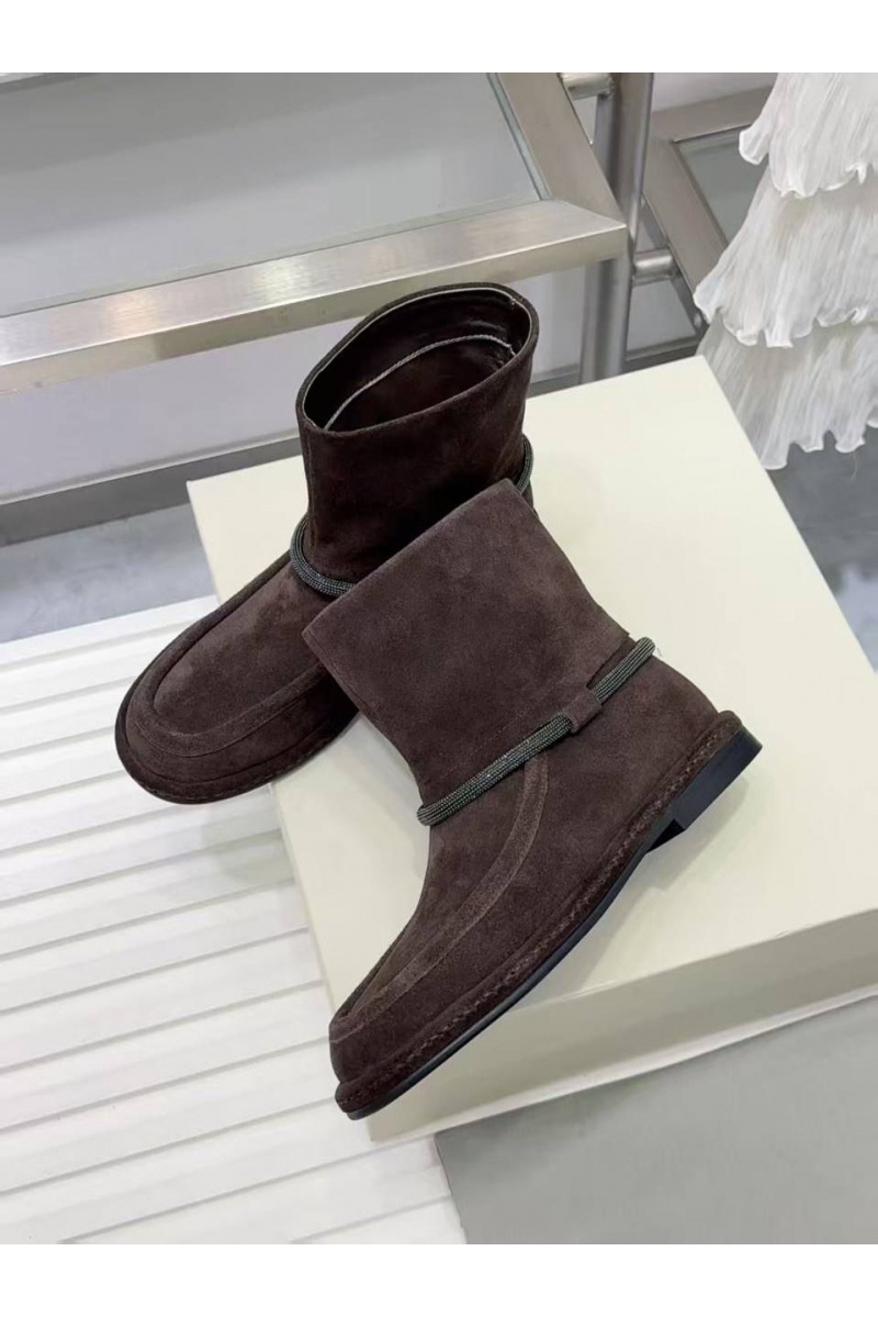 Brunеllо Сuсinеlli Женские замшевые сапоги premium - Brown