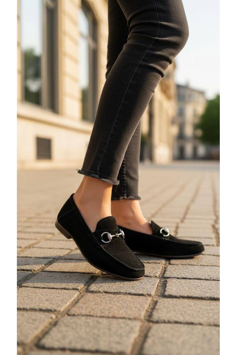 Gucci Женские замшевые лоферы GG premium