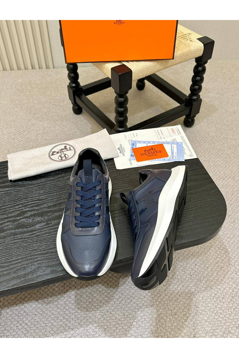 Hermes Мужские кожаные кроссовки 