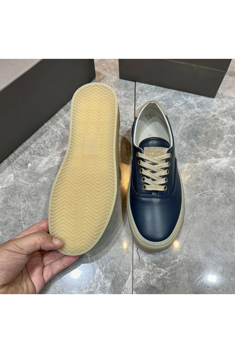 Brunеllо Сuсinеlli Кожаные кеды Sail low-top - Blue