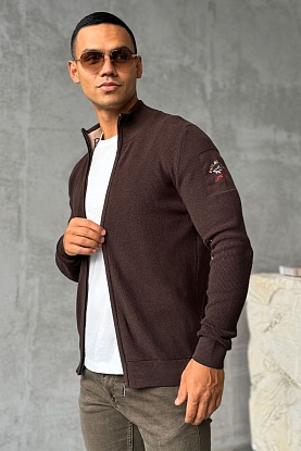 Мужская кофта zip-up - Brown