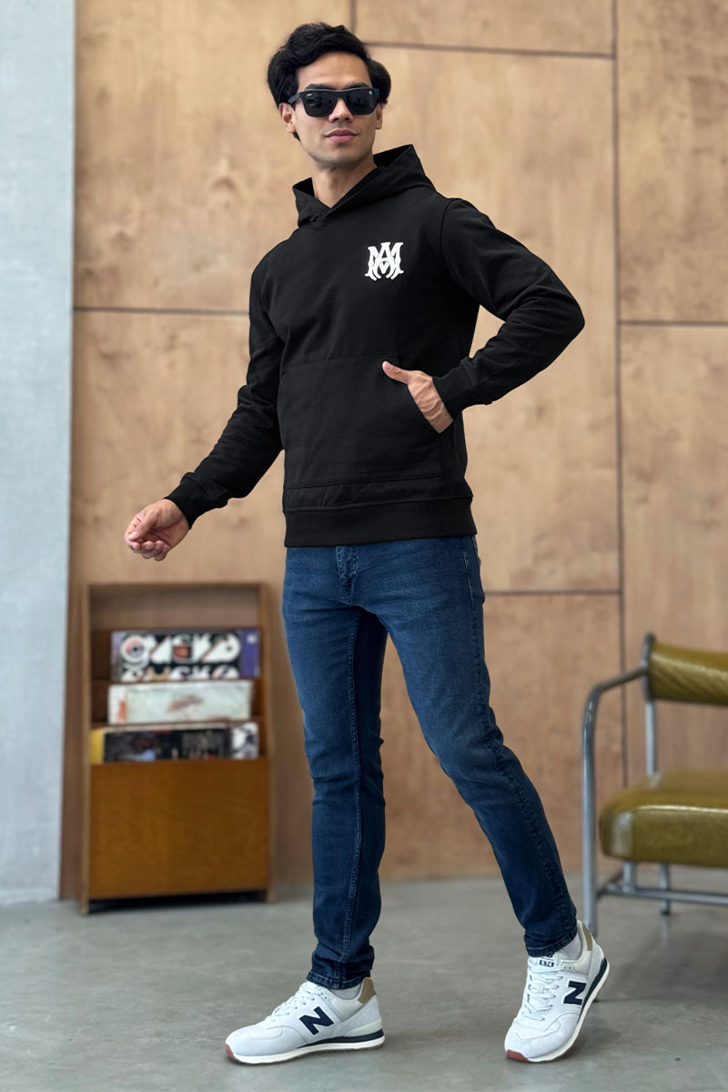 Amiri Мужское чёрное худи M.A. Core embroidered-logo