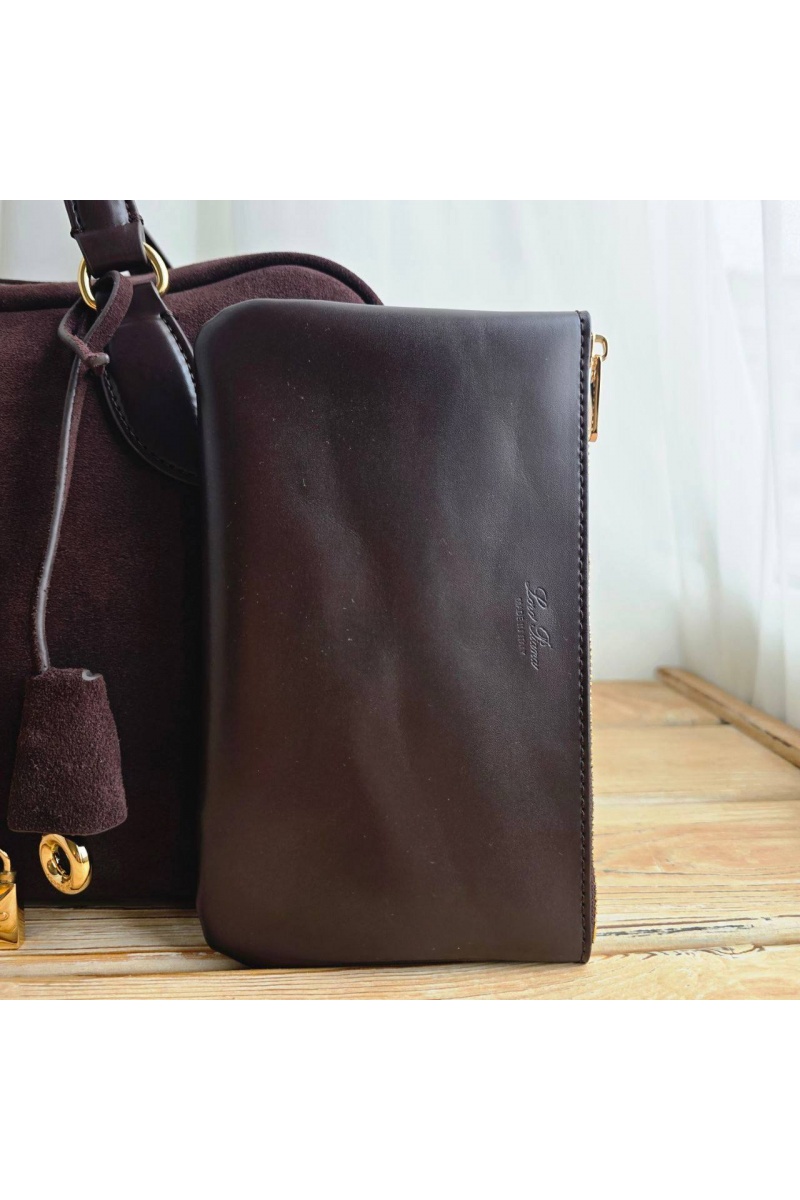 Loro Piana Замшевая сумка Medium Needle 39x23 см