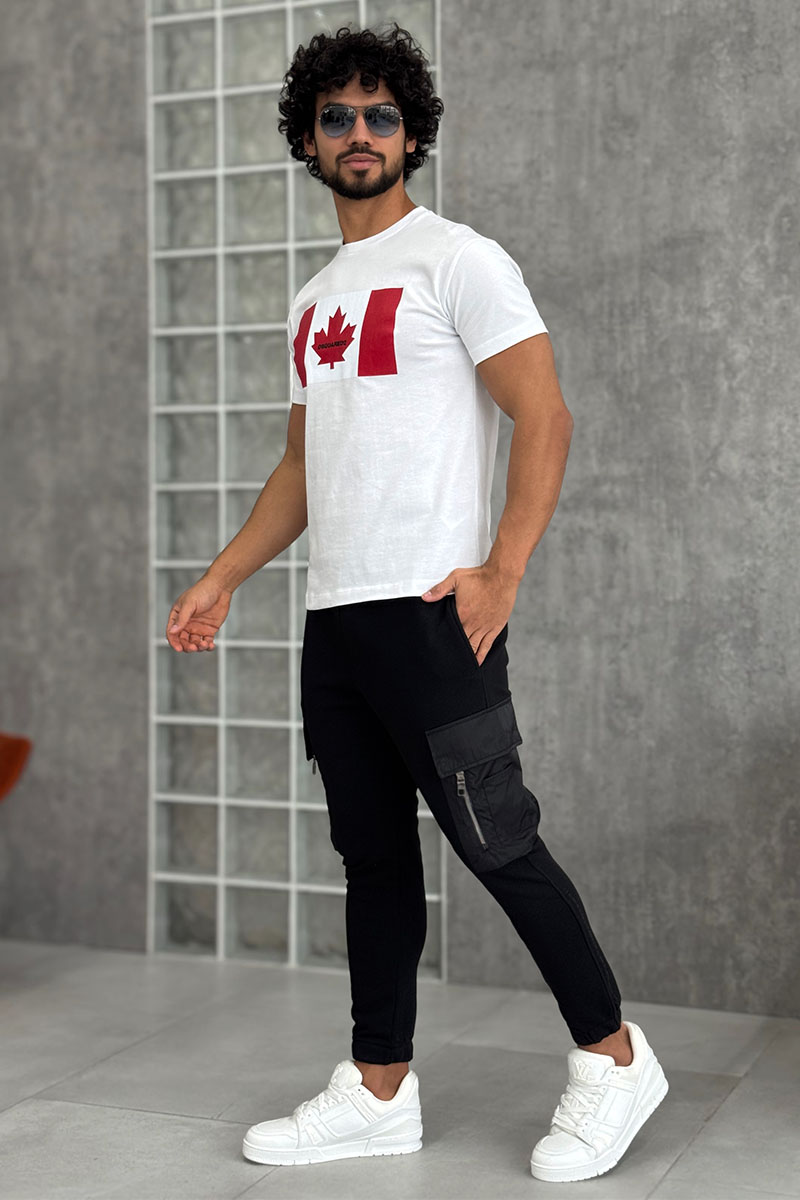Dsquared2 Футболка белого цвета Flag of Canada 