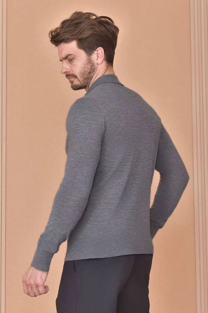 Loro Piana Поло с длинным рукавом Premium - Light Flower Gray