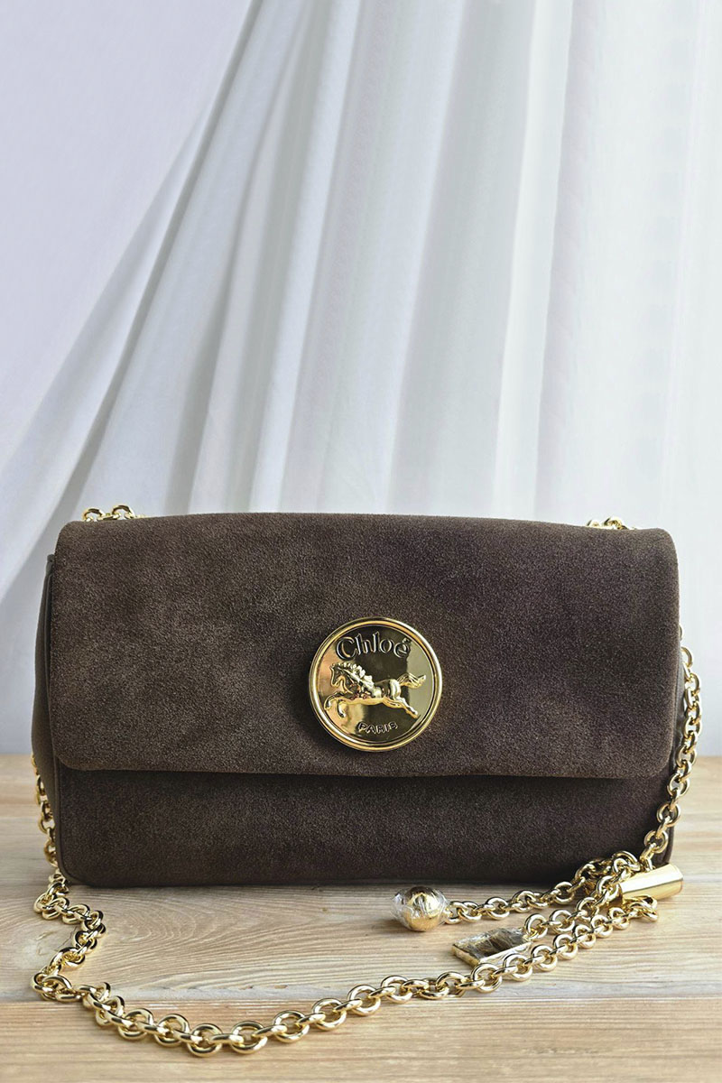 Chloe Замшевая сумка Small Heritage 28x17 см