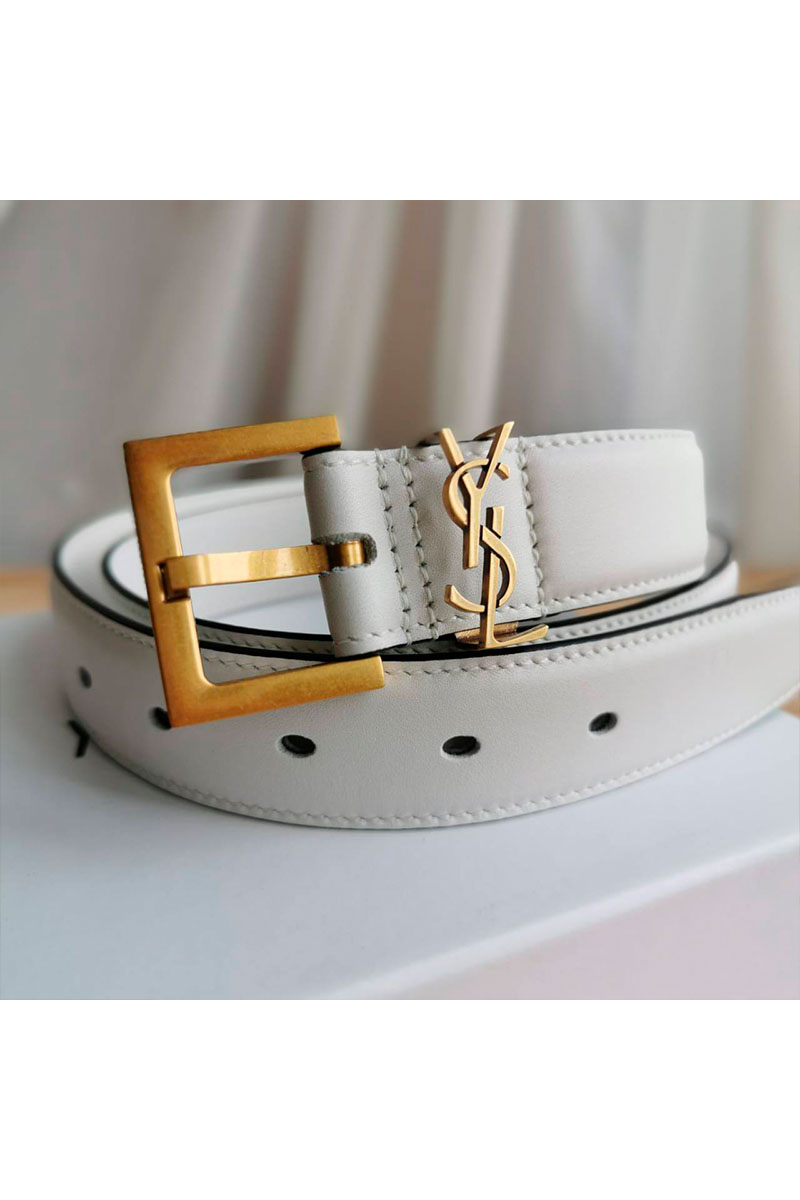 Yves Saint Laurent Кожаный ремень Cassandre (ширина 3 см, длина 80 / 85 см)