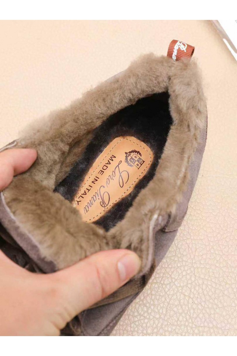 Loro Piana Кроссовки с мехом Newport Walk - Beige