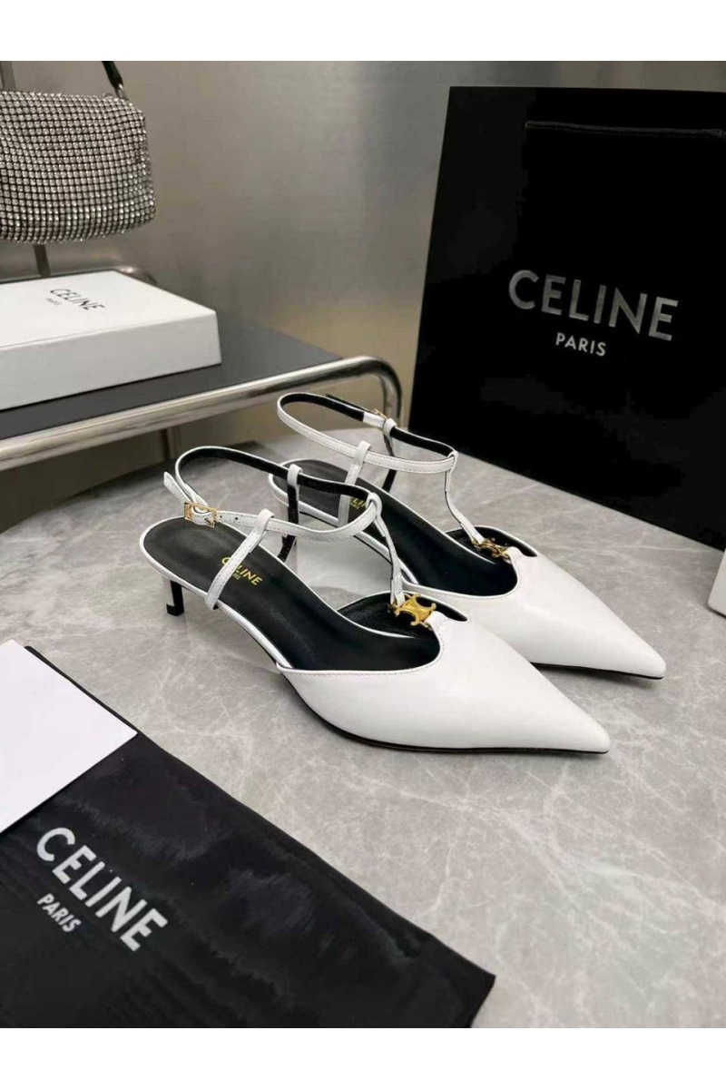 Celine Женские кожаные туфли premium
