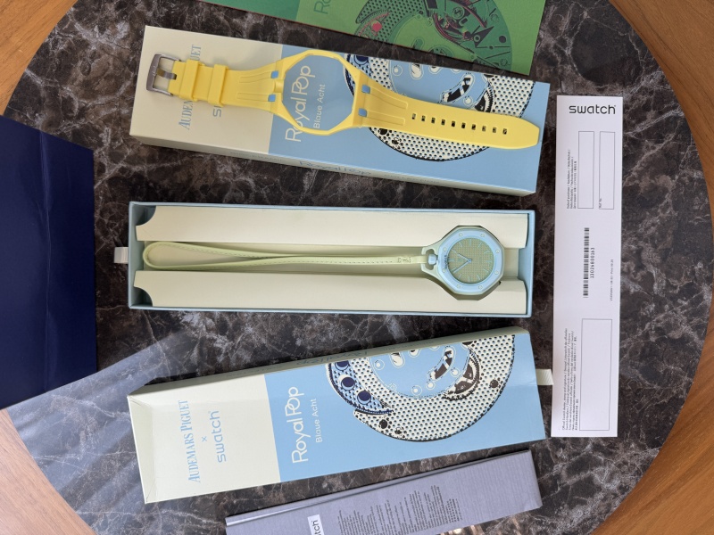 Designer Clothing Часы Audemars Piguet × Swatch Royal Pop Blaue Acht premium 