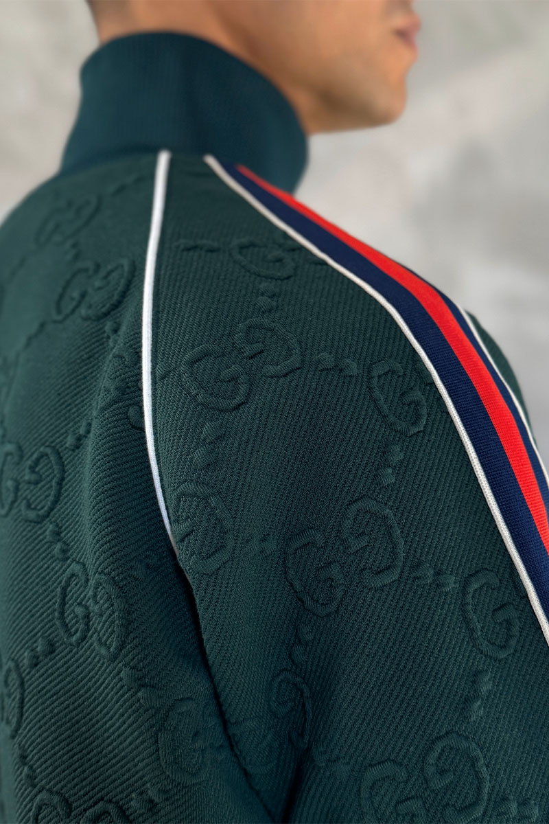 Gucci Зелёный спортивный костюм GG jacquard