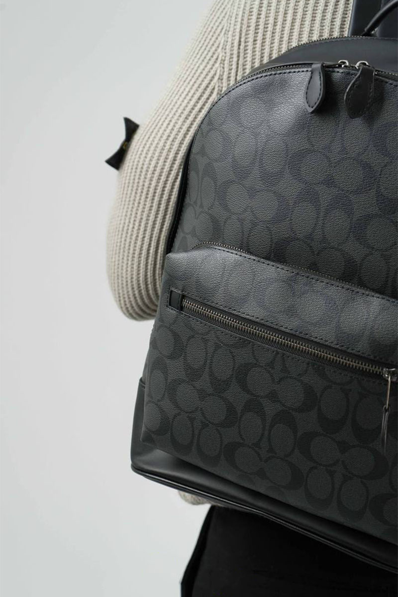 Coach Кожаный рюкзак Coach monogram 40x30 см