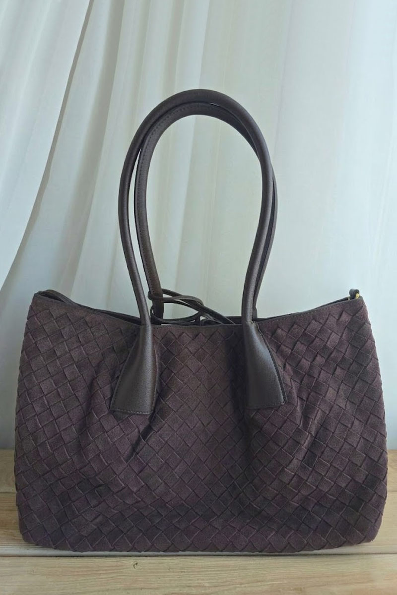 BV Замшевая сумка intrecciato 42x26