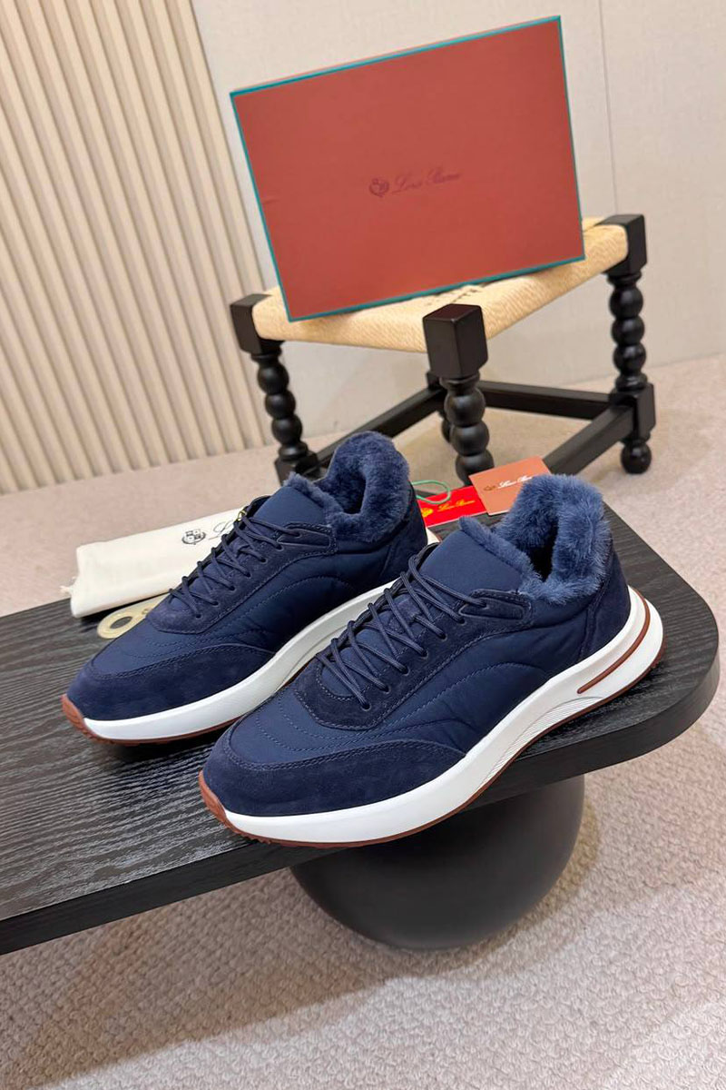 Loro Piana Кроссовки с мехом Week End Walk Evo premium