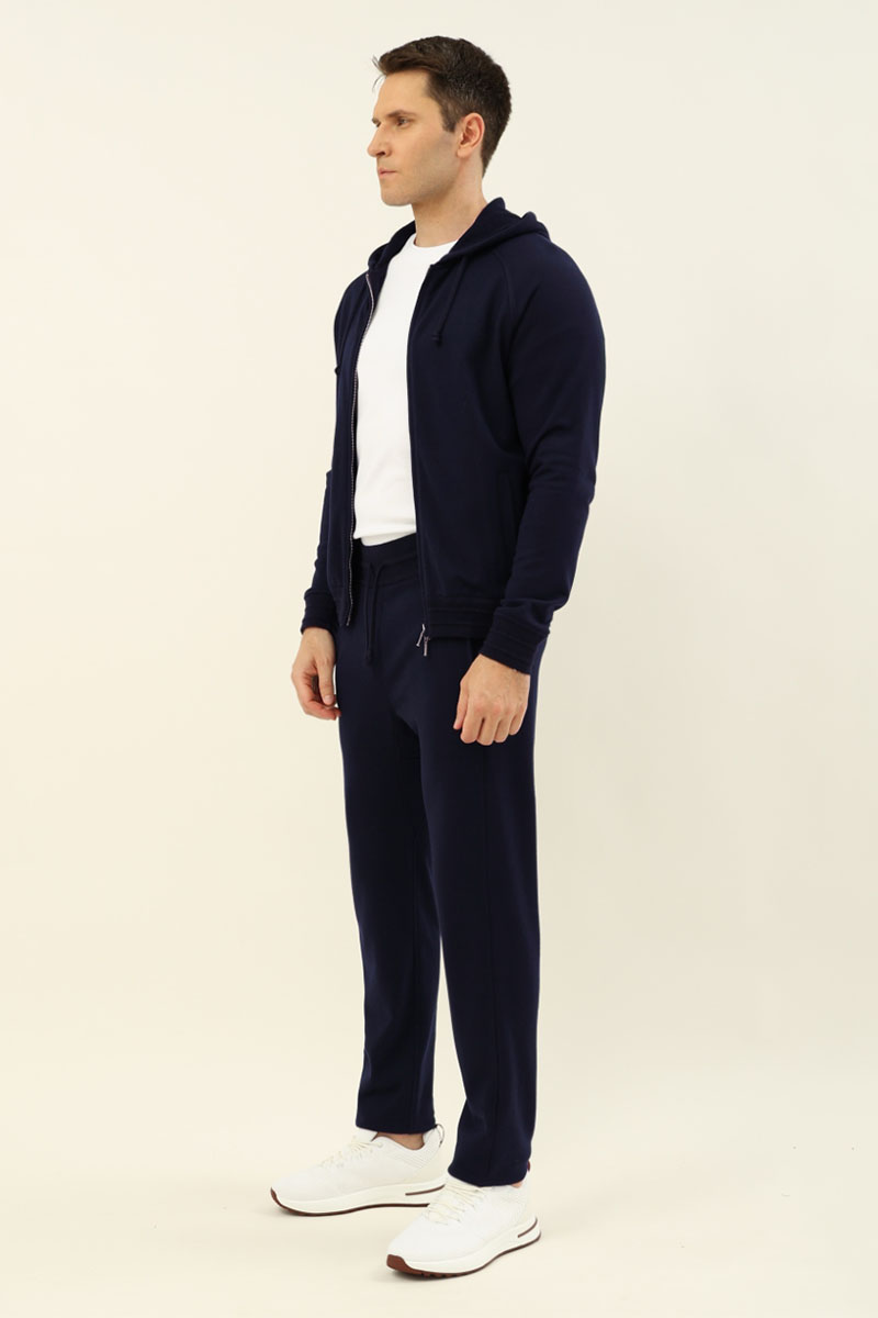 Loro Piana Тёмно-синяя кофта на молнии  premium