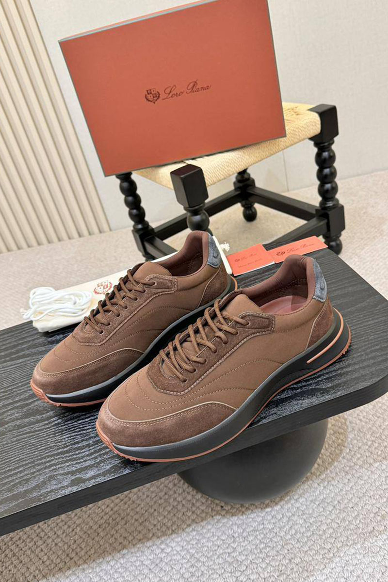 Loro Piana Мужские кроссовки Week End Walk - Brown