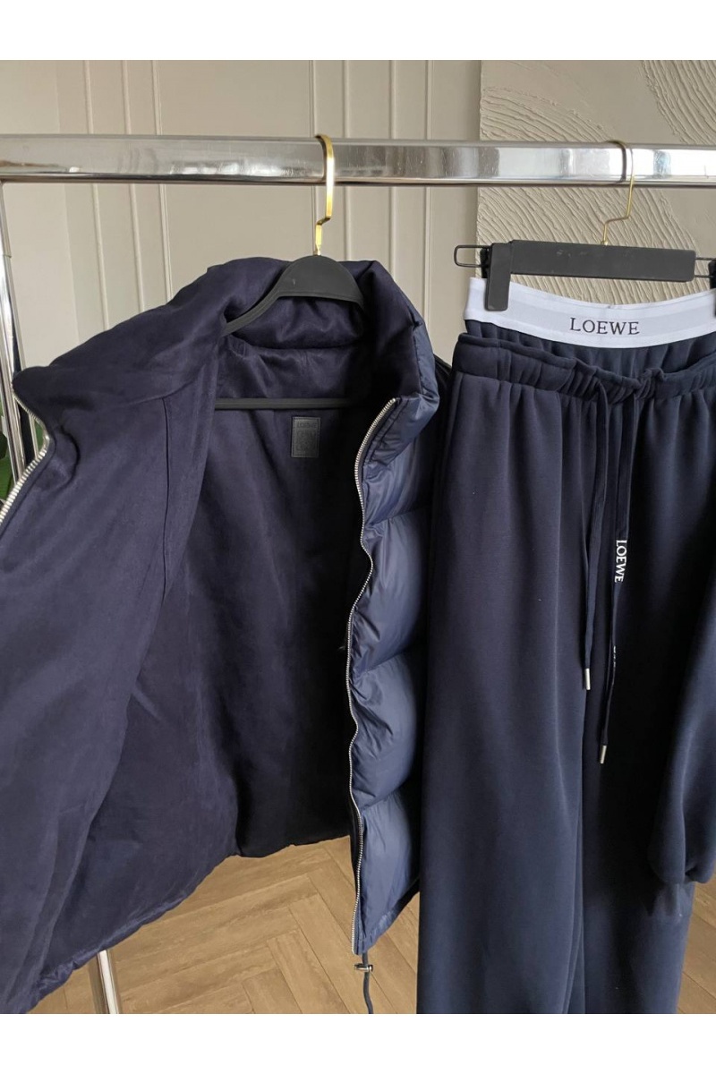 Loewe Женский костюм тройка на флисе Premium - Navy