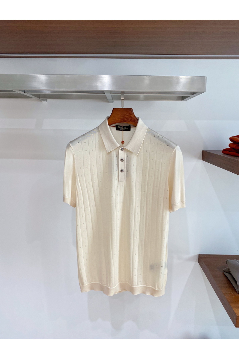 Loro Piana Мужское бежевое поло premium
