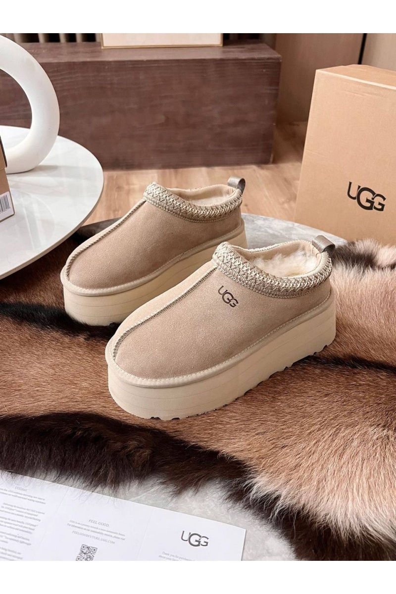 UGG Женские замшевые ботинки Tazz Platform - Beige