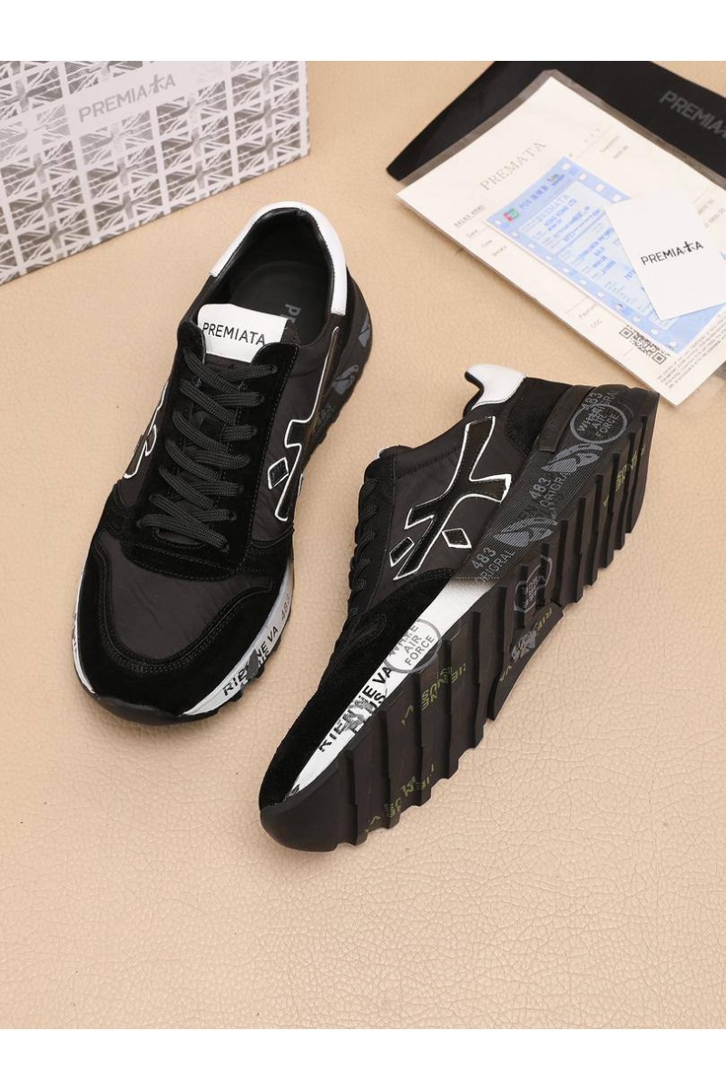 Premiata Комбинированные кроссовки Mick - Black
