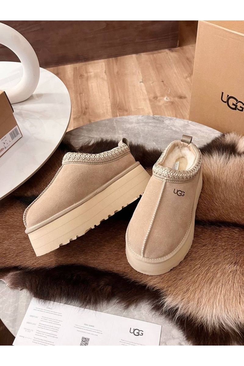 UGG Женские замшевые ботинки Tazz Platform - Beige