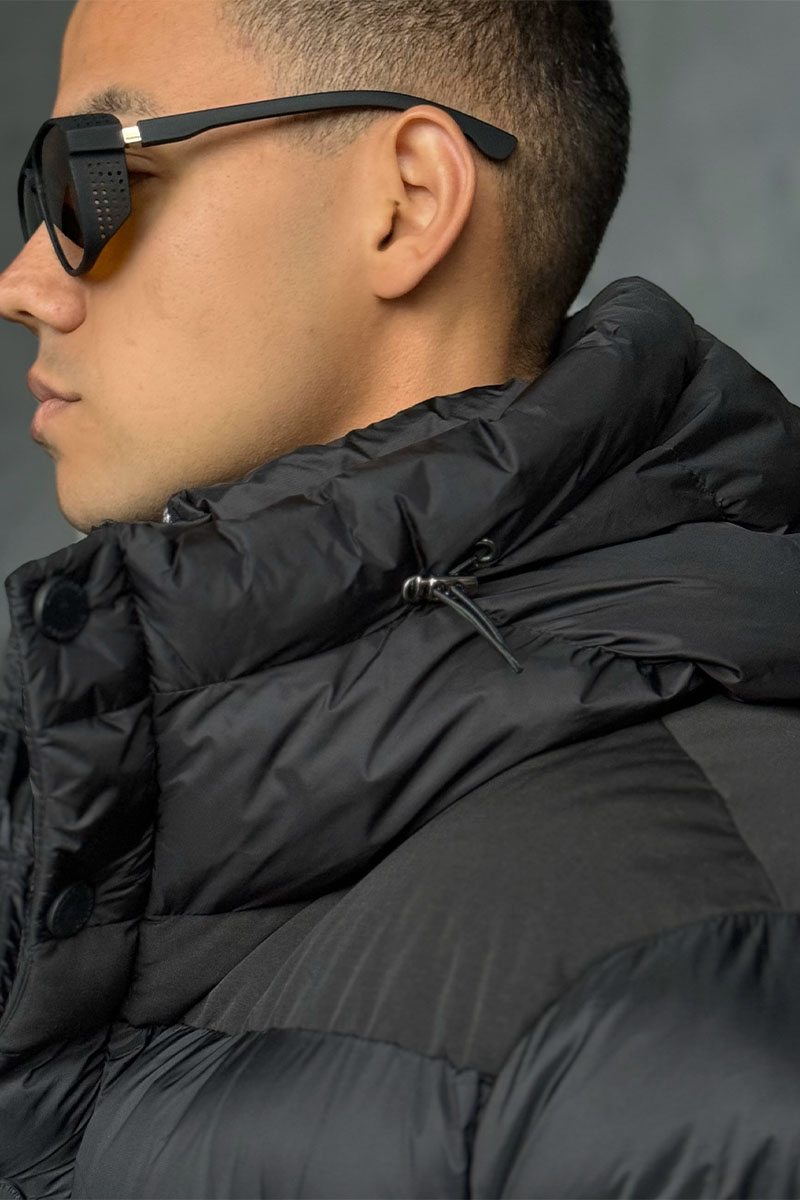 Burberry Мужская чёрная парка Hooded Puffer 