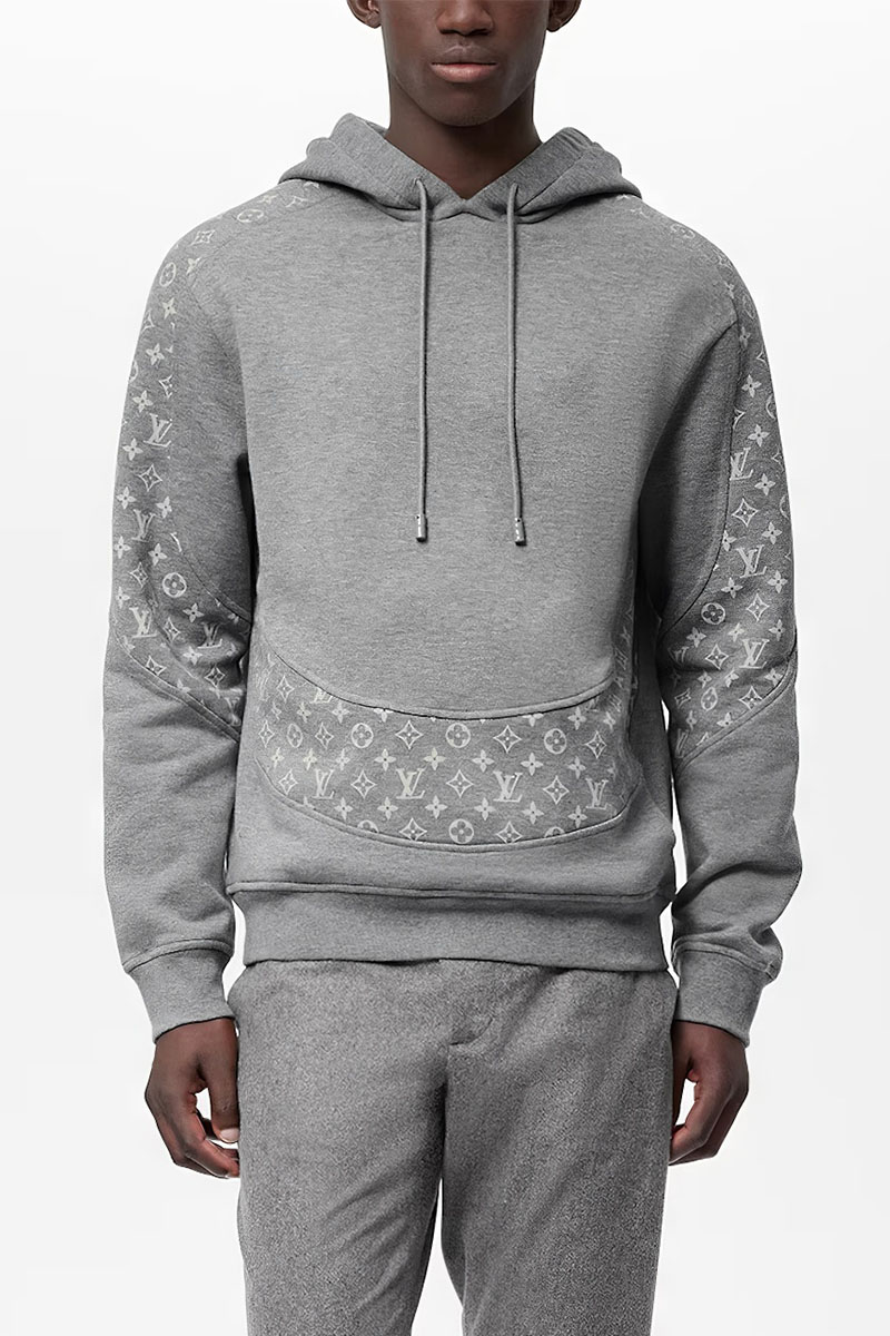 Lоuis Vuittоn Мужское серое худи Monogram Circle 