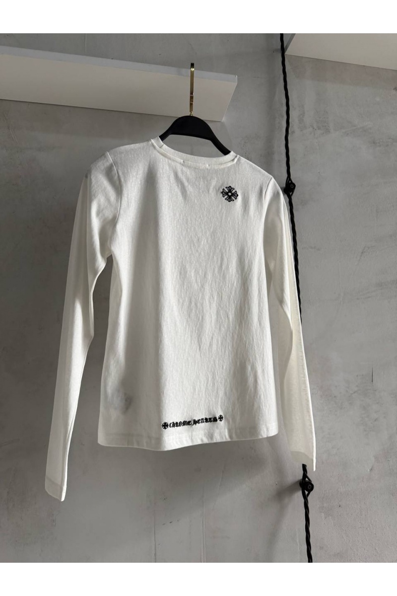 Chrome Hearts Женский белый лонгслив premium