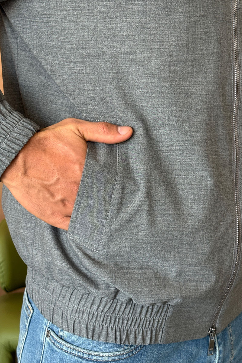 Zegna Мужская серая куртка 