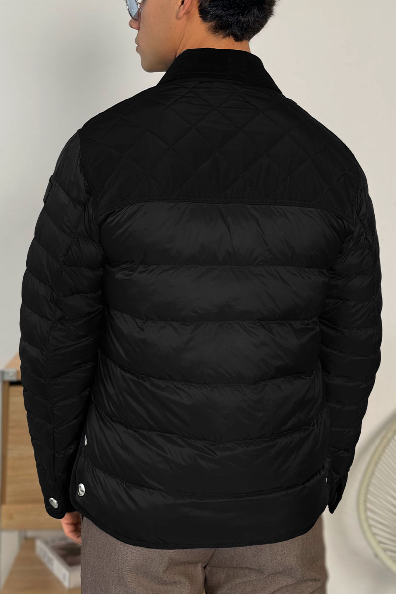 Burberry Чёрная пуховая куртка London England logo-patch