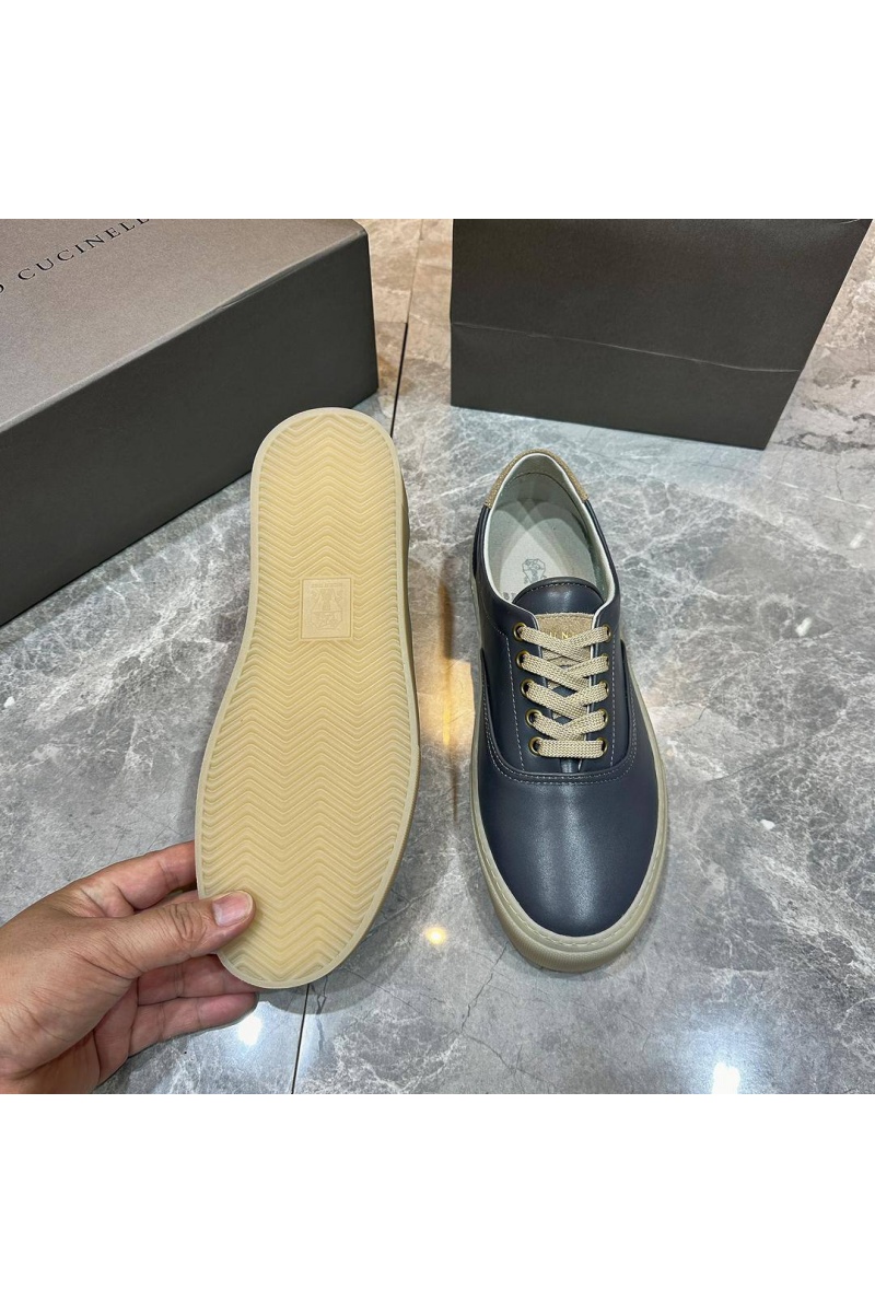 Brunеllо Сuсinеlli Кожаные кеды Sail low-top - Grey