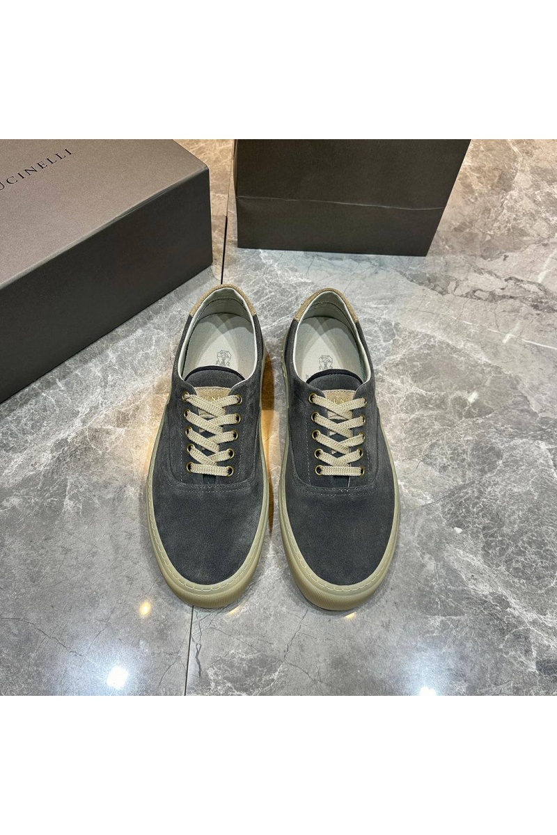 Brunеllо Сuсinеlli Замшевые кеды Sail low-top - Grey