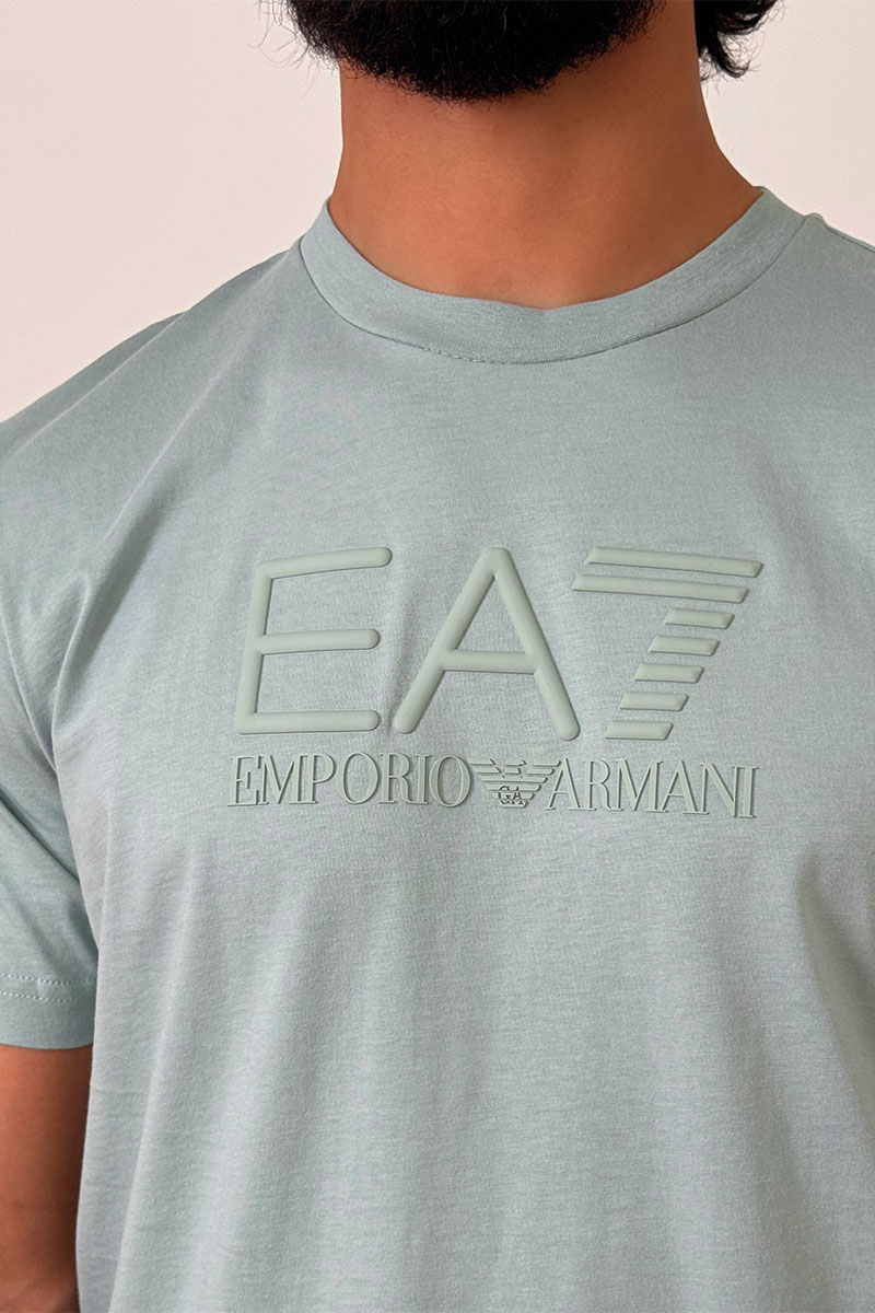 Emporio Armani EA7 Мужская зелёная футболка