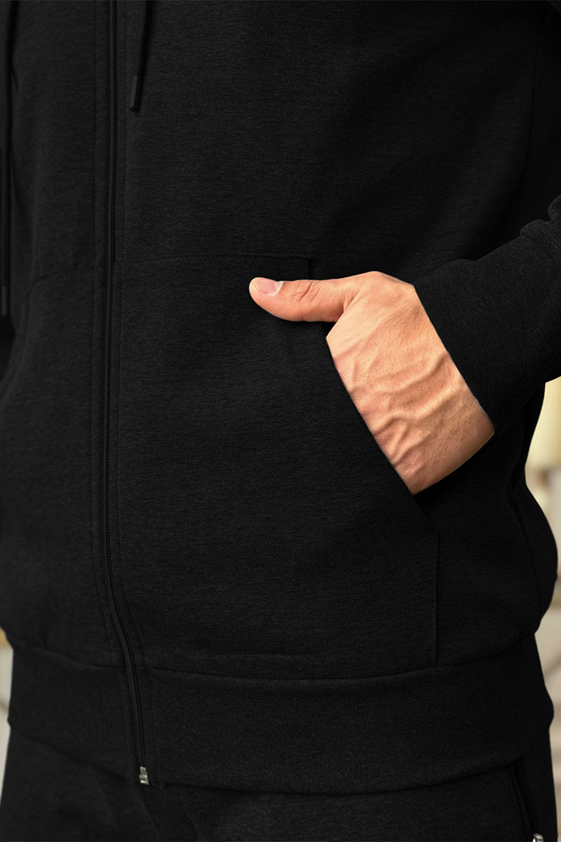 Moncler Чёрный спортивный костюм logo-embroidered 