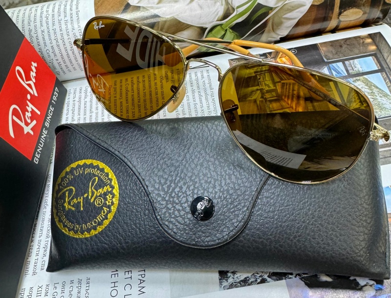 Ray-Ban Солнцезащитные очки Aviator Large Metal - Brown