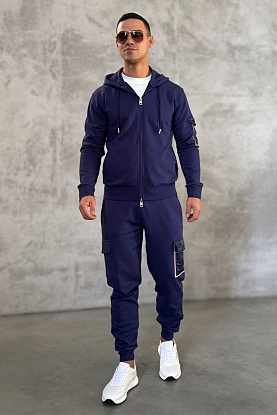 Спортивный костюм фиолетового цвета side pocket