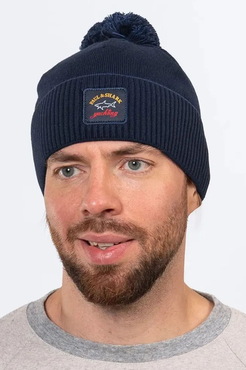 Paul & Shark Шапка на флисе logo-badge - Navy