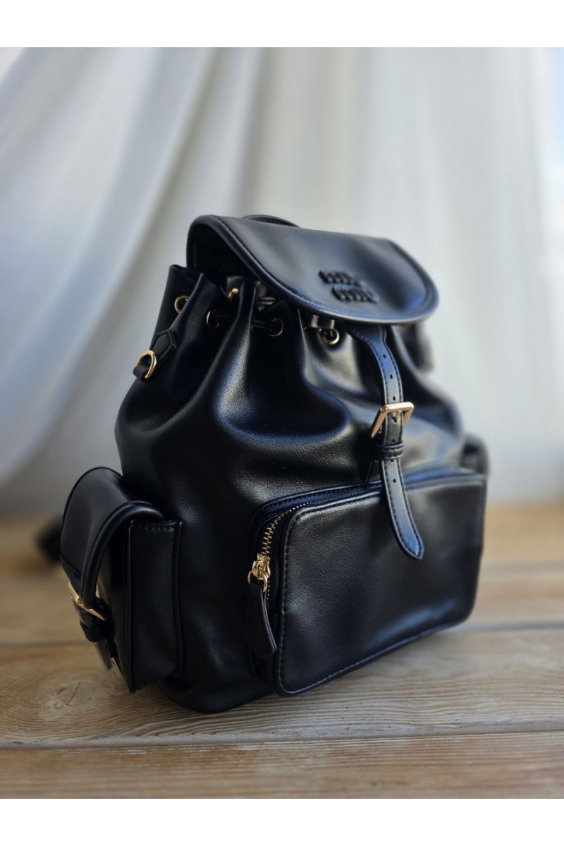 MIU MIU Кожаный рюкзак 30x25 см - Black