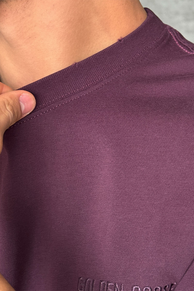 Designer Clothing Мужская фиолетовая футболка Golden Goose 